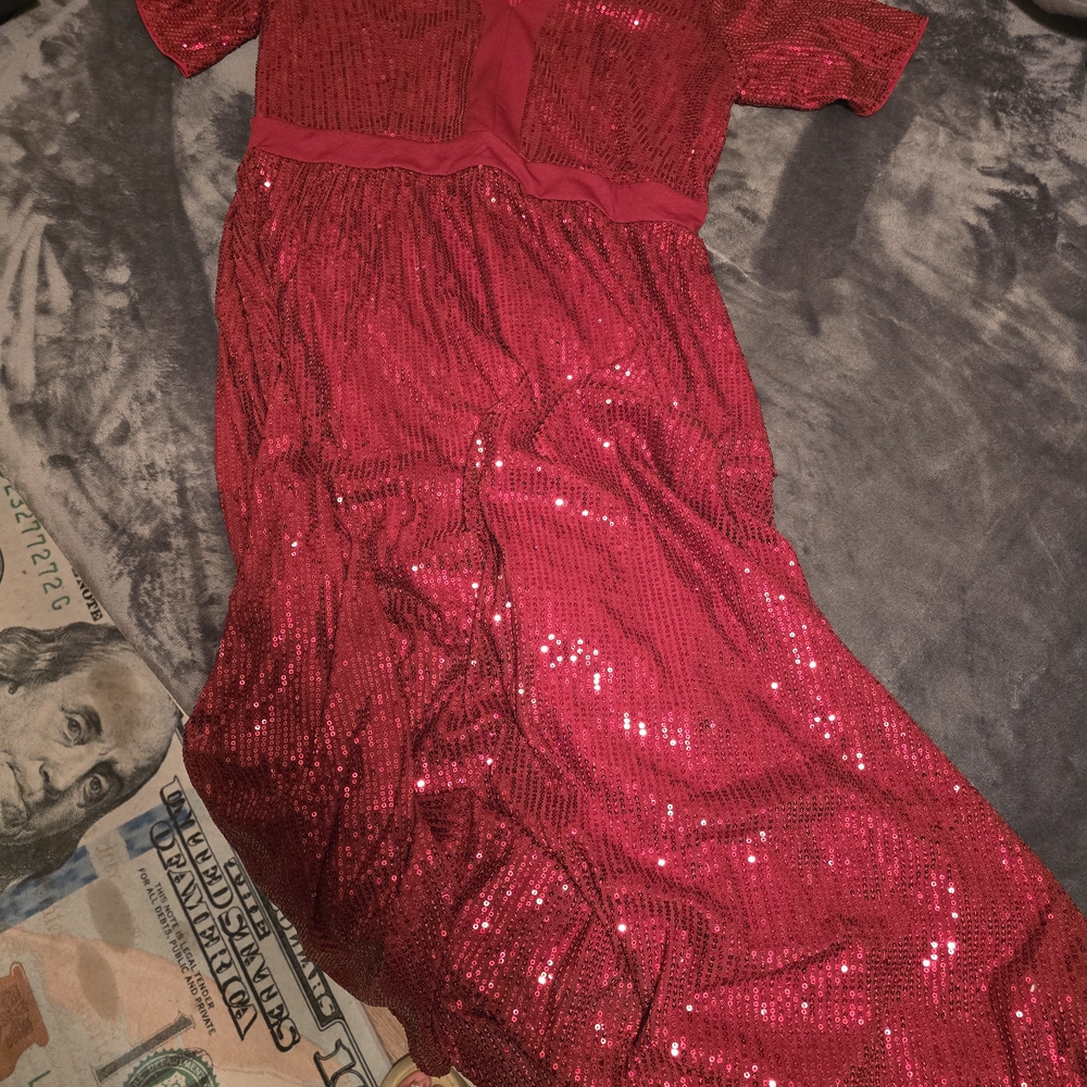 Grace Karin Glittering Red Formal Dress